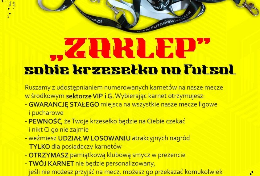 Zaklep sobie krzesełko i pomóż naszemu Klubowi!